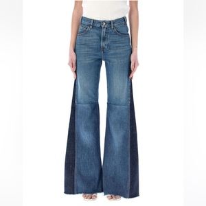 Chloe patchwork flare jeans size 42